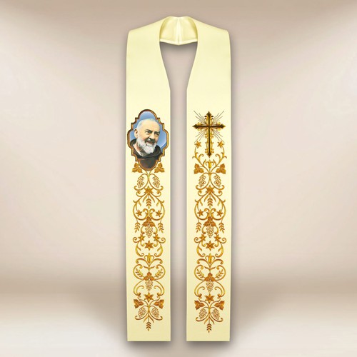 Stola sacerdotale ricamata con