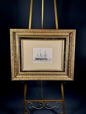 Framed Antique 19thC Paddle