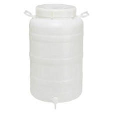 Ecoplast | Fusto in Plastica a Bocca Larga con Guarnizione e Tappo Capienza 50L