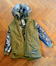 GIACCONE DA BAMBINA "SO TWEE BY MISS GRANT " CON PELLICCIA ECOLOGICA  STACCABILE