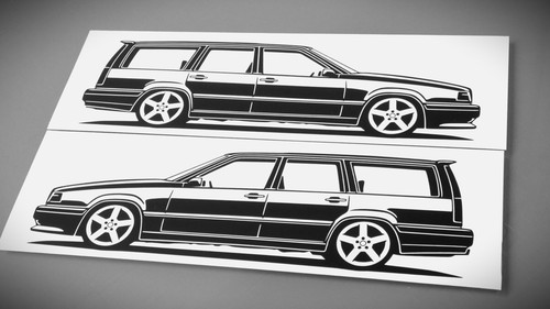 Adesivo volvo 850i sagoma - adesivo,