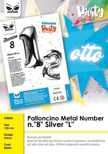 Palloncini mylar numero - mylar, 8