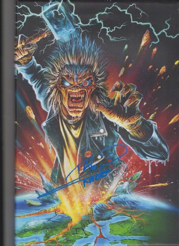 Iron maiden hand signed - iron, signed*