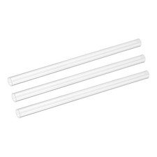 3 Pezzi Tubo Acrilico Rigido Trasparente, 10mm ID x 12mm OD 10" Tubo Plastica Trasparente Rotondo