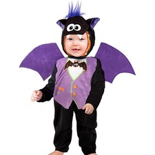 Costume Travestimento Halloween Carnevale Pipistrellino Tutina Baby Bambino Ciao