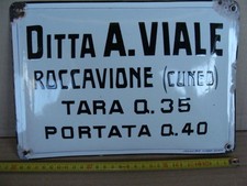 Targa insegna smaltata ditta - targa,