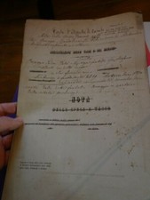antico documento CORTE D' APPELLO DI CASALE 1871