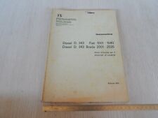 MANUALE SU LOCOMOTIVA FS FIAT BREDA D343 D 343 1001 1040 2001 2035 anno 1974