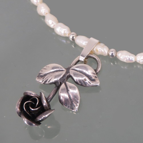 Perle catena argento rosa - perle,