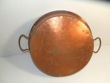 ANTIQUE COPPER TIN PAN WITH