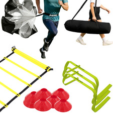 Kit Attrezzatura Allenamento Agility Scala Velocità Coni per Sport e Atleti Fitness