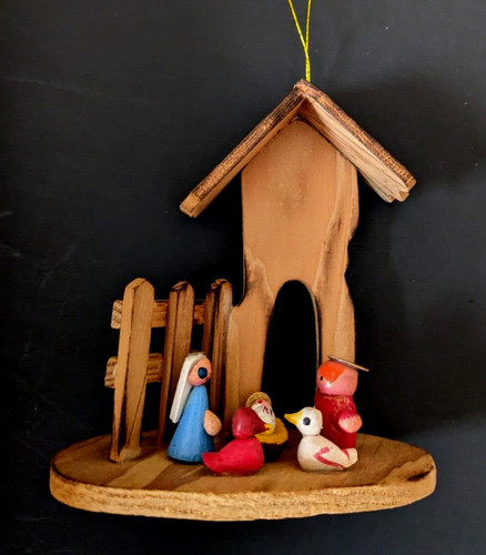 Mini presepe legno - in,