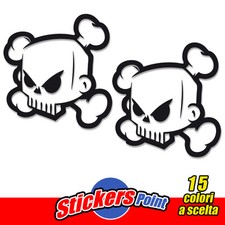 2 STICKERS ADESIVI SKULL -