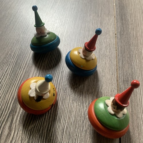 Lotto trottole legno - 4,
