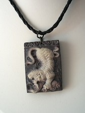 Vecchio pendente in pietra Tzi Pao con Tigre