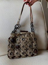 ?Borsa da spalla in tessuto brillantinata oro Jamin Puech originalissima