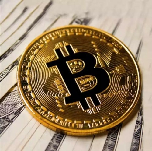 Moneta oro bitcoin facsimile - oro,