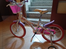 Bicicletta Bambina Barbie 14" 16"Bianca e Rosa