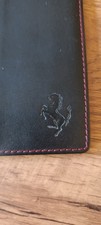 Portafogli PORTADOCUMENTI Porta Carte Di Credito Ferrari Vintage Pelle Nera