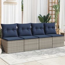 Garden Sofa with Cushion Grey