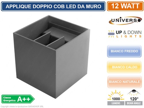Applique lampada muro grigia - a,