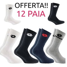 12 Calza Tennis LOTTO Bianco