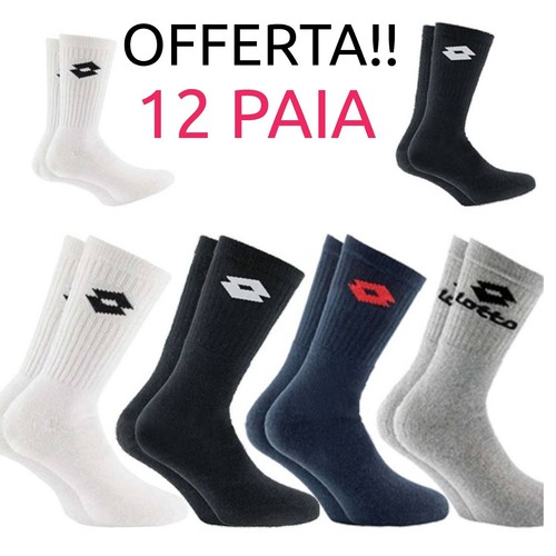 Calza tennis lotto - calza, bianco