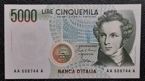 5000 lire bellini prima - prima, serie