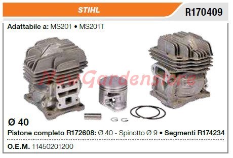 Cilindro pistone segmenti