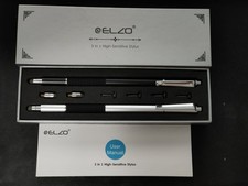 2x Pennino Capacitivo ELZO a Punta Fine Penna Touch Tablet iPad Universale