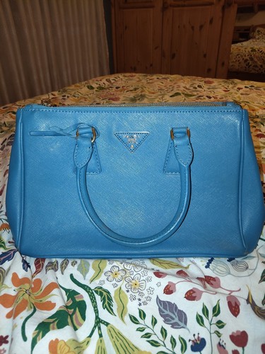Borsa donna prada blu pelle - prada,