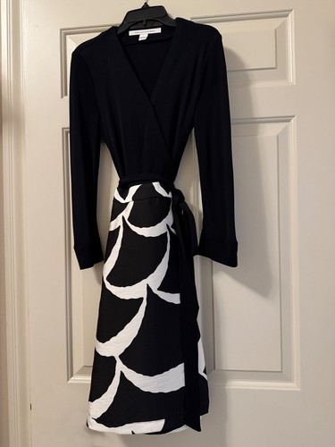 Dvf abito avvolgente bianco - abito,