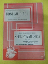 RARO SPARTITO SINGOLO COSI' MI PIACI Pergoli SEGRETA MUSICA Galletti Marano(SP5)