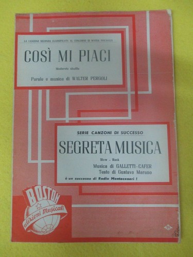 Raro spartito singolo cosi mi - raro,