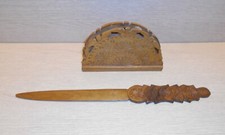 VINTAGE 60s BAMBOO WOOD CARVED