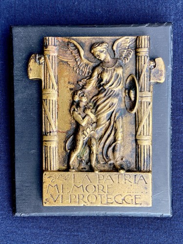 Placca bronzo patriottica - placca,