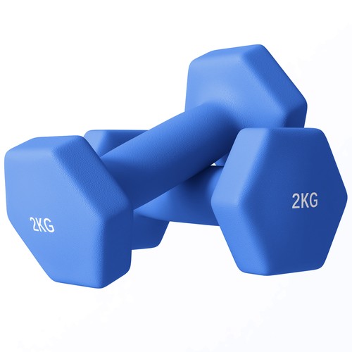 Set manubri 2x2kg coppia - manubri,