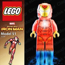⭐ LEGO Iron Man Minifigure sh368 Model 51 Marvel Avengers Ironman Stark sh0368