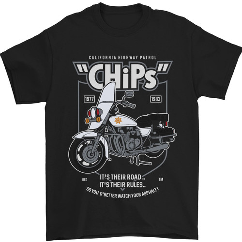 Shirt uomo chips polizia - t-shirt,