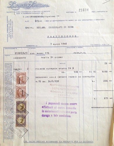 Carta intestata latteria - §,