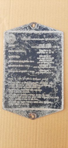 Targhetta norme lubrificazione - targhetta,