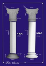 colonna in gesso liscia