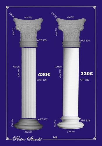Colonna gesso liscia - colonna,