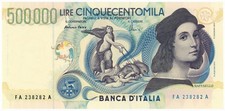 500000 LIRE BANCA D'ITALIA