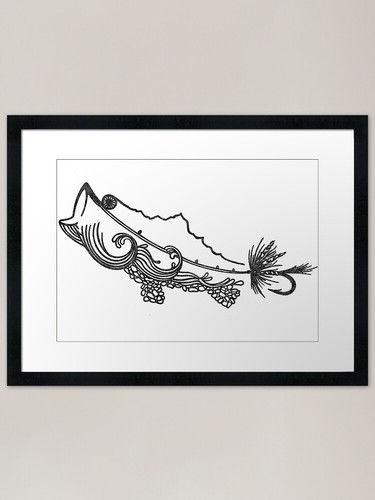 Flyfish noir stampa artistica - flyfish-noir,