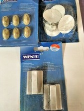 STOCK 12 Ganci gancio adesivo e ventosa in plastica bianca beige clip appendini 