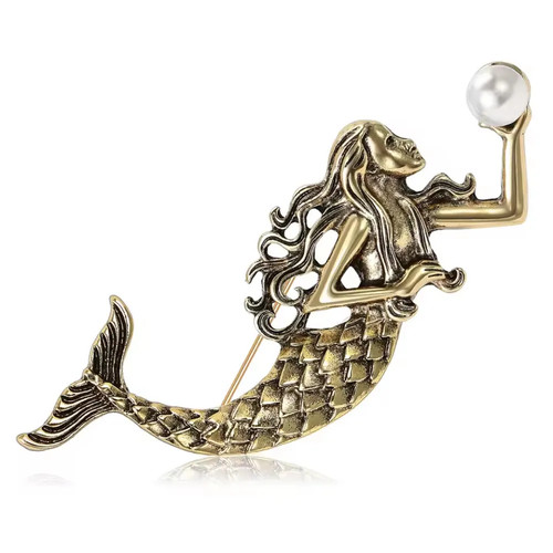 Spilla sirena stile vintage
