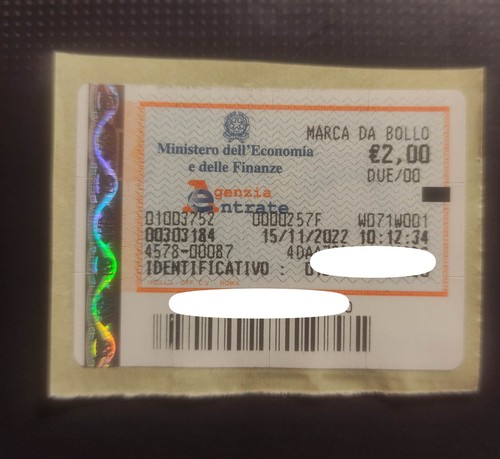 Marca bollo euro - da, 2