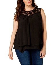 Blusa nera con - blusa, collo