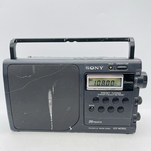 Sony icf m760l radio - sony, bande